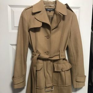 Kenneth Cole Reaction Wool Trench Coat Size 6